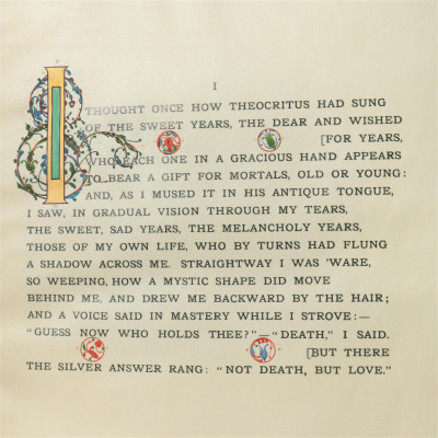 Illuminated Sonnet From The Portuguese, 1901