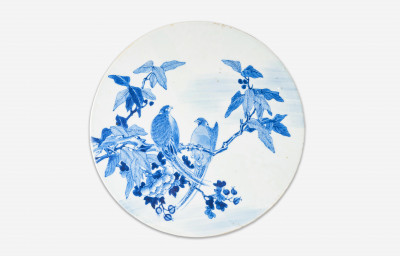 A Chinese Republic Era Porcelain Tile 20th Century