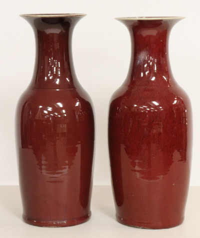 Image for Lot Two Sang De Boeuf Vases