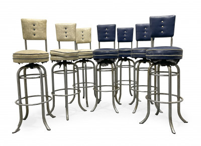 Image for Lot Group of 7 Bar Stools