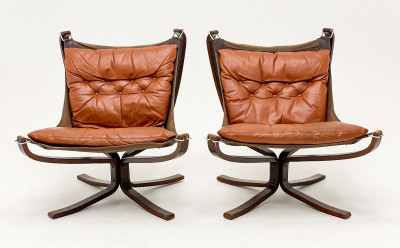 Sigurd Resell - Pair of Falcon Chairs for Vatne Møbler
