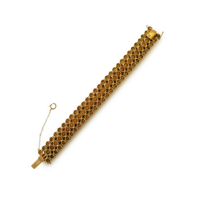 Image 3 of lot 18k Gold Brutalist Textured Bracelet
