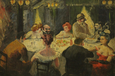 Image for Lot Manner of George Grosz, Cafe, paint on board