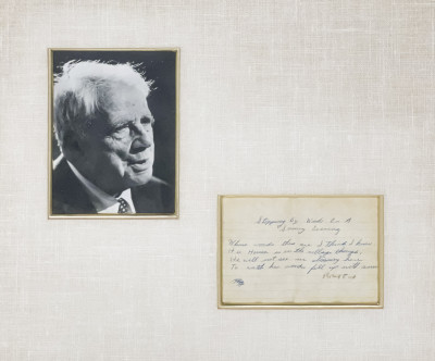 Robert Frost Signed Note