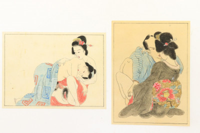 Image for Lot Two Japanese Erotic Drawings: Shunga and Abunae