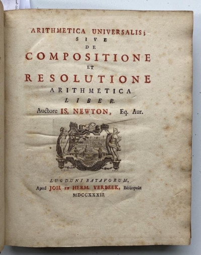 Isaac NEWTON Arithmetica Universalis 3rd ed