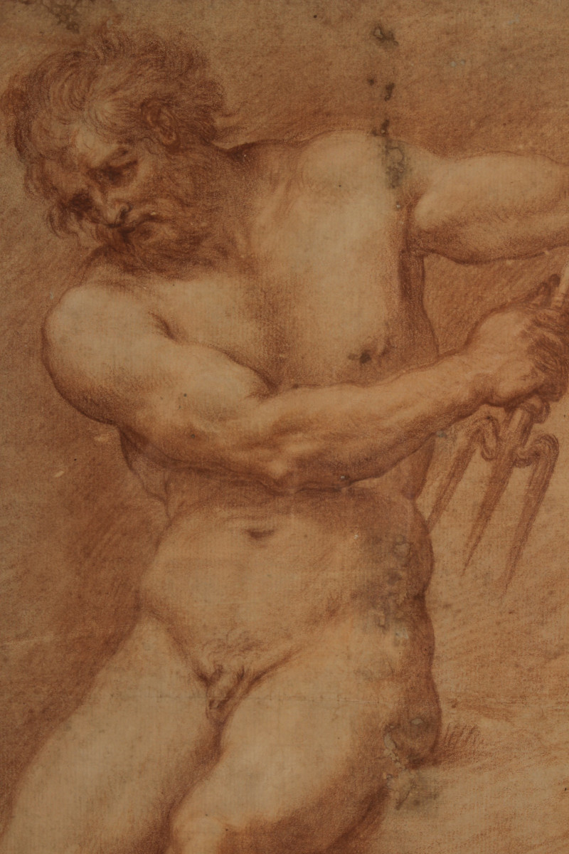 After Francesco de Maria (16th/17th Century) - Figure Study for a Neptune