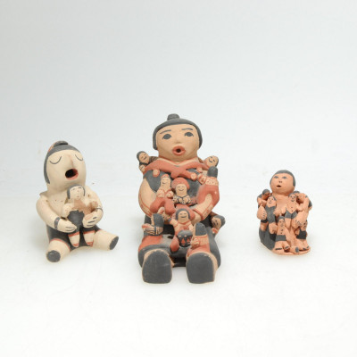 Image 1 of lot 3 New Mexican Folk Art Pottery Figures