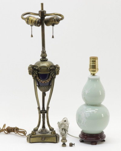 Image for Lot French Style Bronze  Chinese Porcelain Lamp