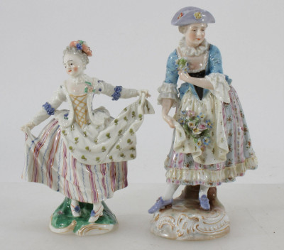Image 2 of lot 2 German and 2 Continental Porcelain Figurines