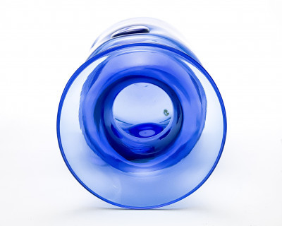 Blenko Blue Glass Carafe, USA