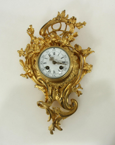 Image for Lot Louis XV Style Ormolu Cartel Clock, 19th C..