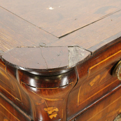 Image 6 of lot 19th C. Dutch Marquetry Tall Chest