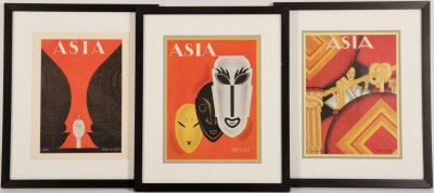 Image for Lot Set of Framed Asia Magazine Covers, c 1920-30