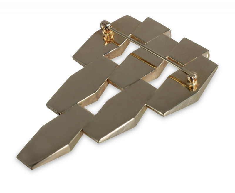 Image 3 of lot 14K Yellow Gold Modernist Brooch
