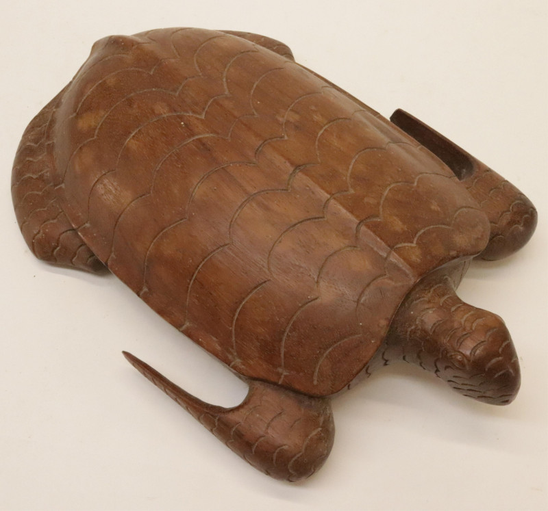 Image 5 of lot 2 Carved Wood Group  a Tortoise