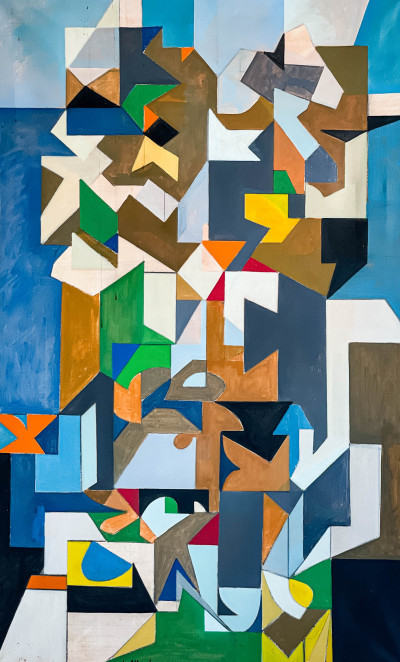 Title Leonard Alberts - Untitled (Geometric Composition) / Artist