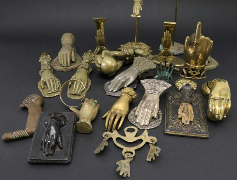 Image 1 of lot 2 Brass and Other Metal Hands