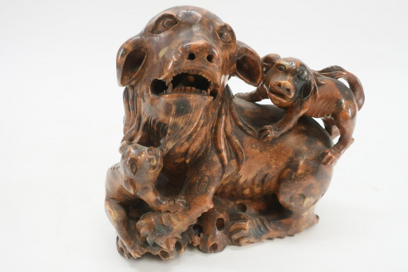 Image 4 of lot 3 Chinese Soapstone Carvings