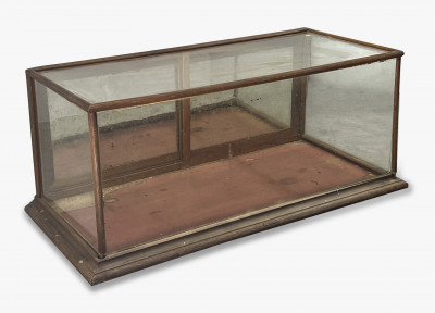 Image for Lot Large Wide Glass Vitrine