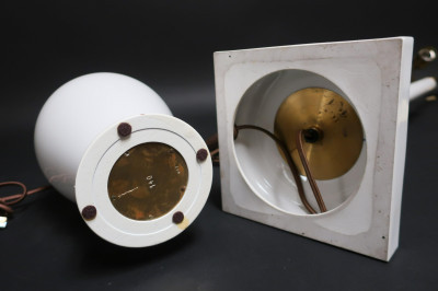 Image 5 of lot 2 KPM White Porcelain Lamps, circa 1955
