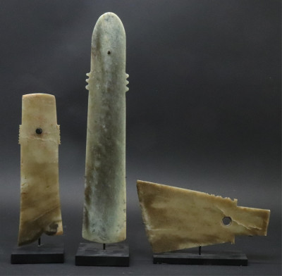 Image for Lot Set of Three Jade Zhang Form Blades