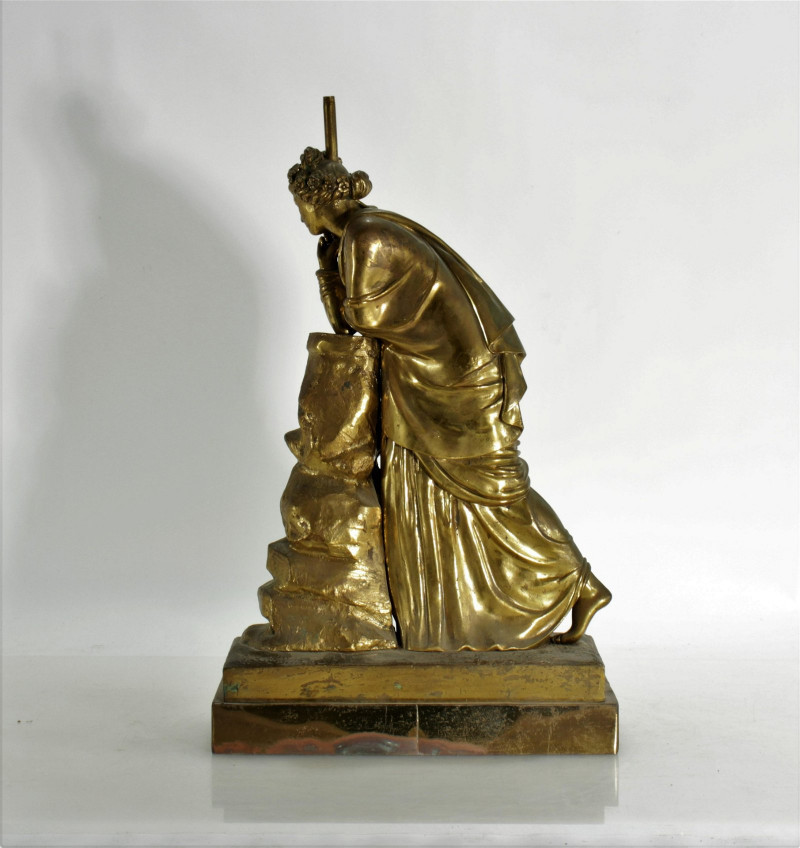 Image 3 of lot 19th C. French Figural Bronze as a Lamp