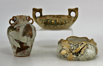Image for Lot 2 Amphora Bowls & a Vase