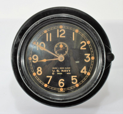 Image for Lot WWII US Navy Ships Clock