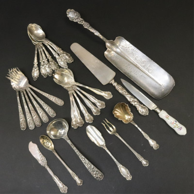 Image for Lot Sterling Silver Flatware S Kirk and others