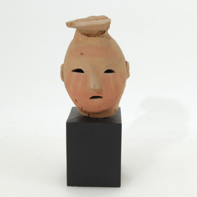 Image for Lot Japanese Haniwa Ceramic Bust, poss Kofun Period