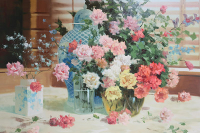 Image for Lot Van Reden, 'Vases of Flowers', O/C