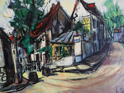 Image for Lot Expressionist Parsian Street Scene, 20th C, signed