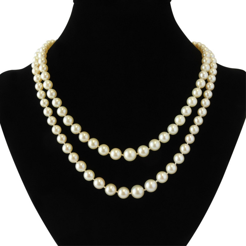Image 2 of lot 1 ct Diamond and Pearl Necklace
