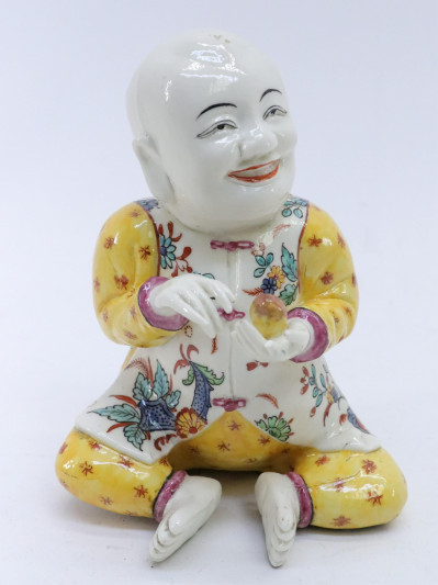 Image for Lot Chinese Seated Happy Figure, Peach of Longevity