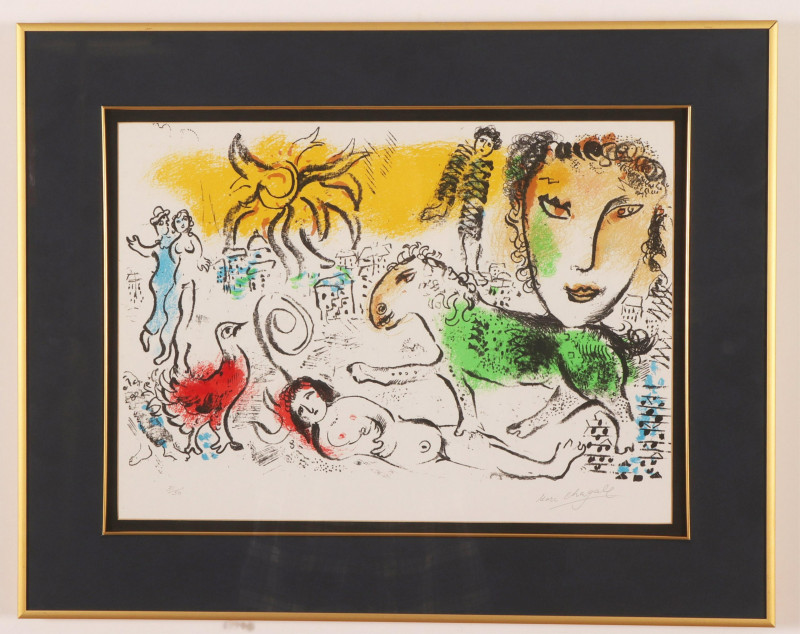 Marc Chagall  Monumental hand signed