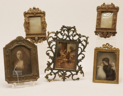 Title Two Small Miniatures 3 French Photographs / Artist