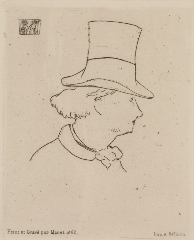 Edouard Manet  Profile of Charles Baudelaire