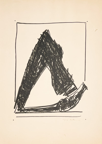 Robert Motherwell - Summertime in Italy (with Crayon)