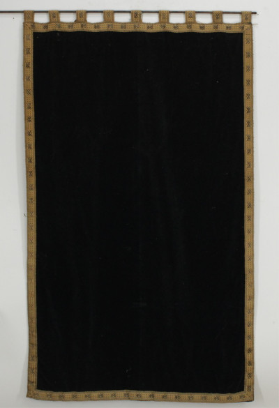 Image for Lot Two Metal Embroidered Velvet Panels
