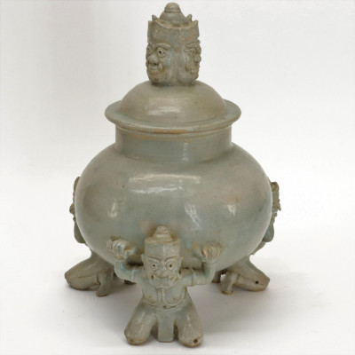 Image for Lot South Asian Figure Jar
