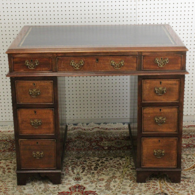 Image for Lot George III Style Mahogany Pedestal Desk