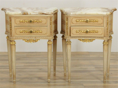 Title Pair of Louis XVI Style Two Drawer Night Stands / Artist