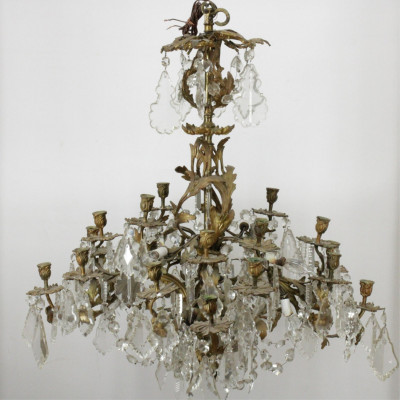 Image for Lot Louis XV Gilt Bronze and Crystal Chandelier