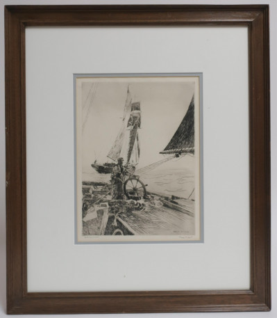 Image for Lot Phillip Kappel -  "Off The Grand Banks" Etching