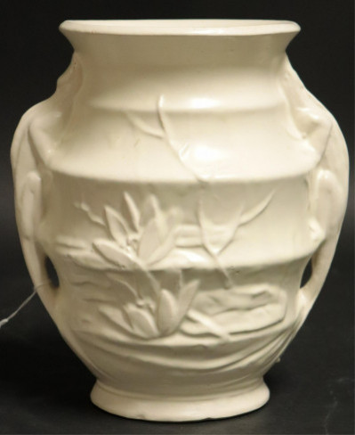 Image for Lot McCoy Lizard Handle Vase, c 1920s