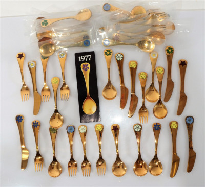 Image for Lot Collection of Georg Jensen Annual Spoons & Cutlery