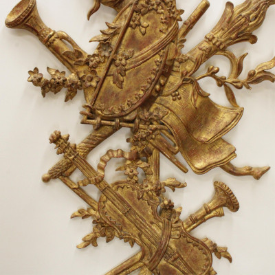 Image 7 of lot 3 Louis XVI Style Giltwood Trophy Appliques