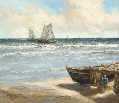 Herbert August Uerpmann - Untitled (Beached Boat)