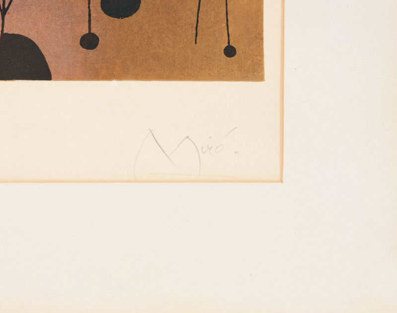 after Joan Miró - Femme, Lune, Etoile